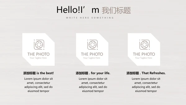 时尚木纹装饰公司通用PPT动态模板