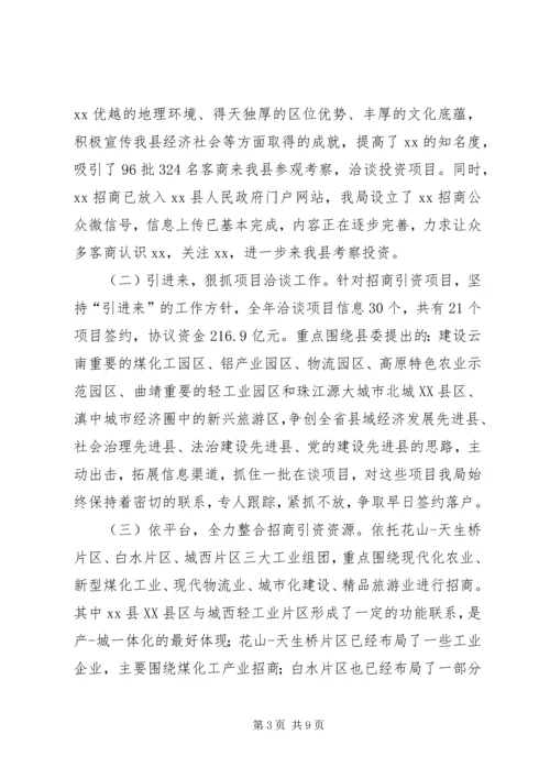 乡镇招商合作局年度工作总结及工作计划.docx