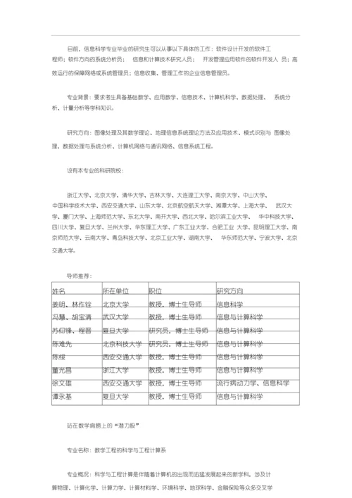 考研专业及院校信息.docx