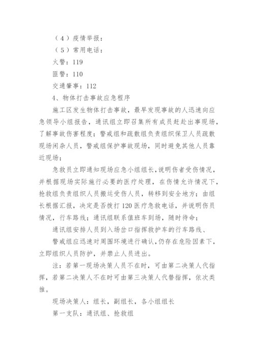 物体打击应急预案.docx