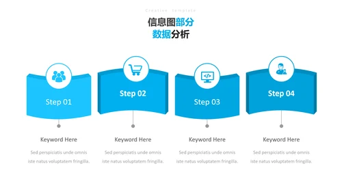蓝色创意简洁设计公司简介商务PPT模板