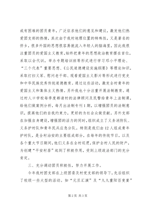 村团支部书记工作计划.docx