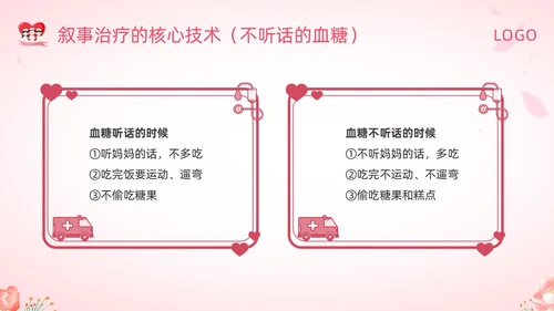 粉色插画叙事护理概述PPT模板宣传PPT动态PPT