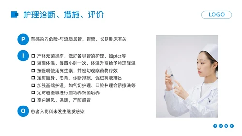 蓝色简约高血压脑出血护理查房PPT模板宣传PPT动态PPT