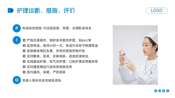 蓝色简约高血压脑出血护理查房PPT模板宣传PPT动态PPT