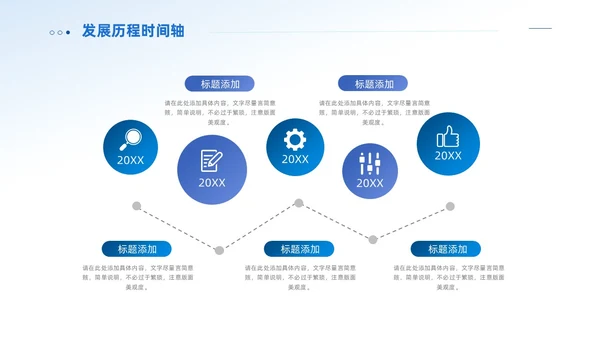 商务通用公司发展历程时间轴图表PPT
