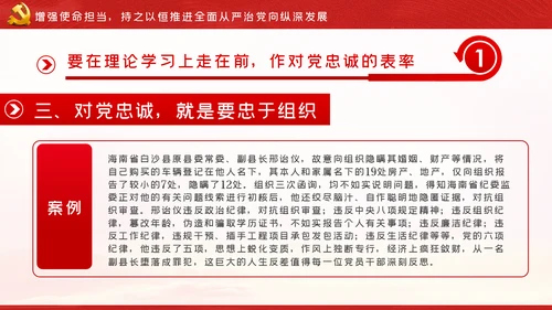 走在前作表率坚决扛起全面从严治党的使命担当ppt