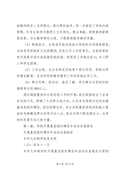 学校开展基层组织建设年活动自查报告.docx
