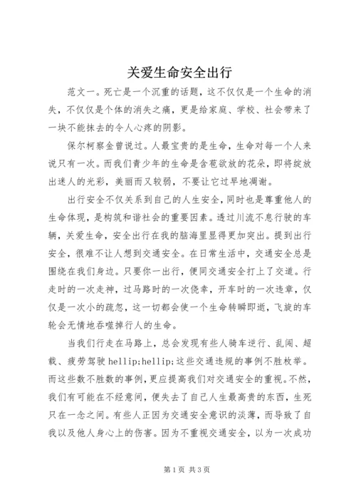 关爱生命安全出行.docx