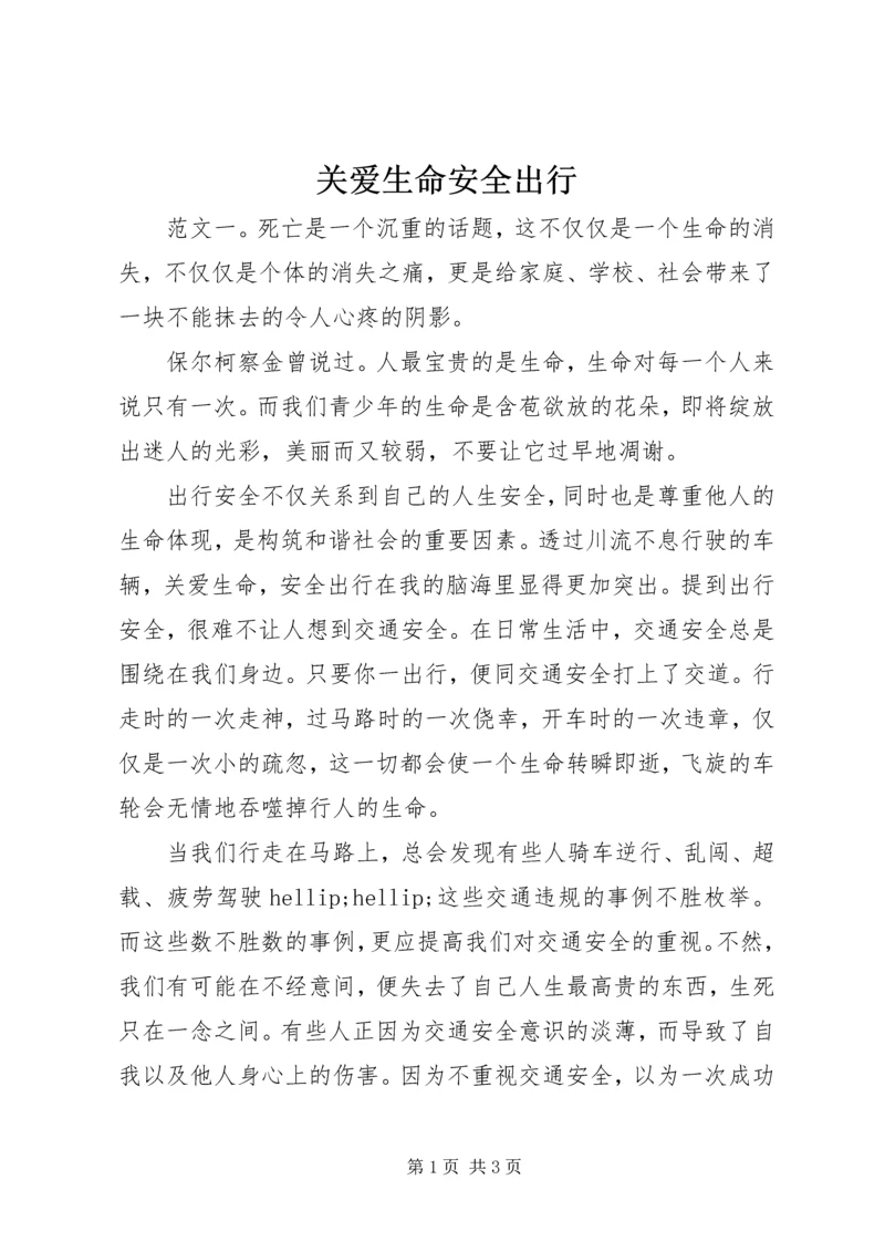 关爱生命安全出行.docx