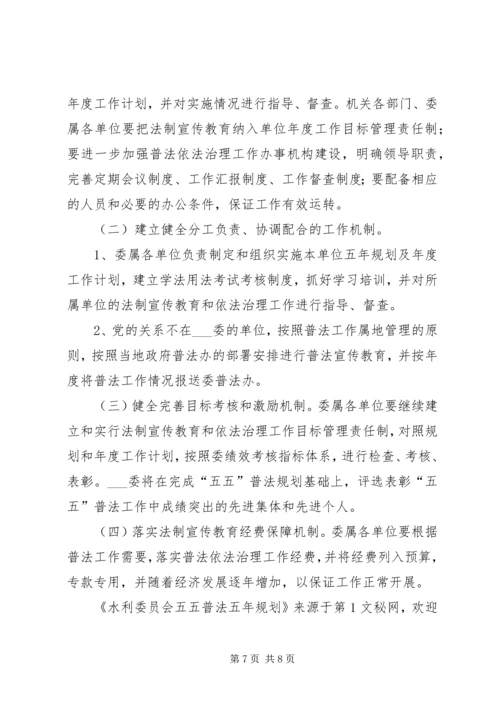 水利委员会五五普法五年规划.docx