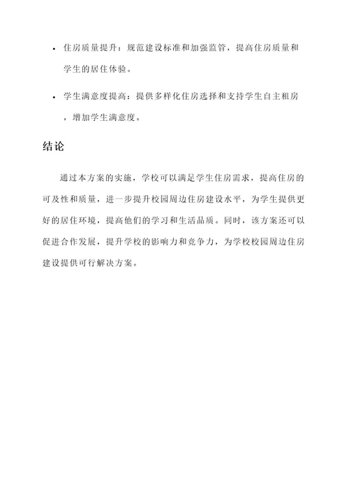 校园周边住房建设方案