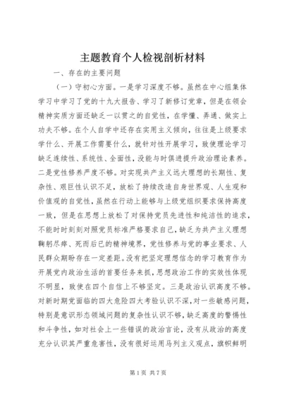 主题教育个人检视剖析材料 (3).docx