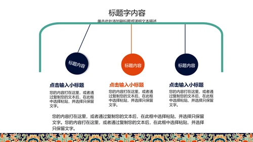复古图案民族风格ppt动态模板