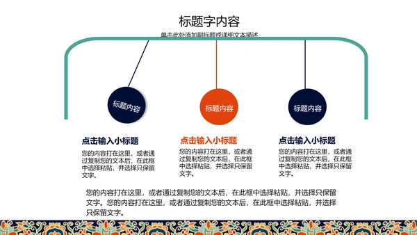 复古图案民族风格ppt动态模板