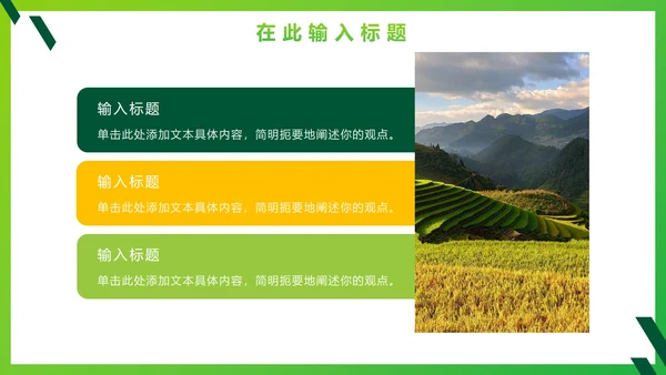 绿色简约实景农业建设商业计划书PPT模板