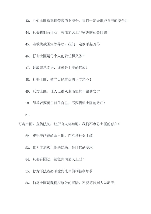 关于土匪的口号