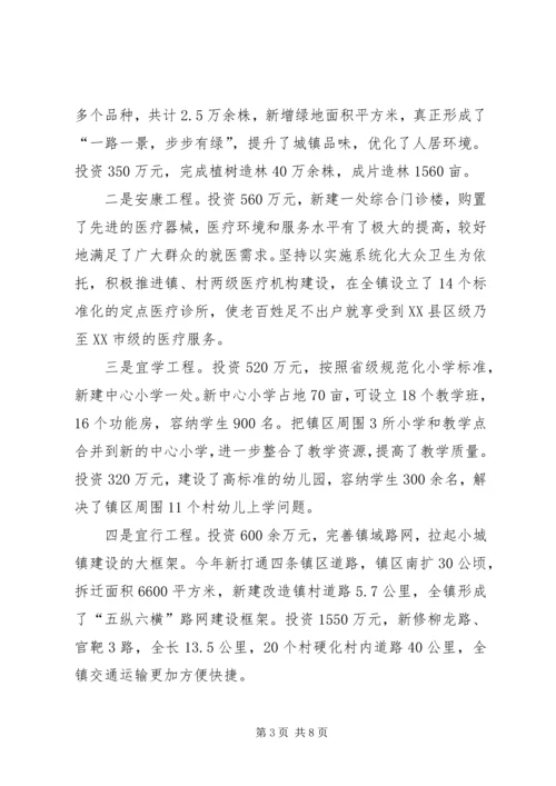 威XX县区龙街镇小城镇建设情况汇报 (2).docx