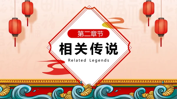 二月二龙抬头中国风节日习俗PPT卡通模板