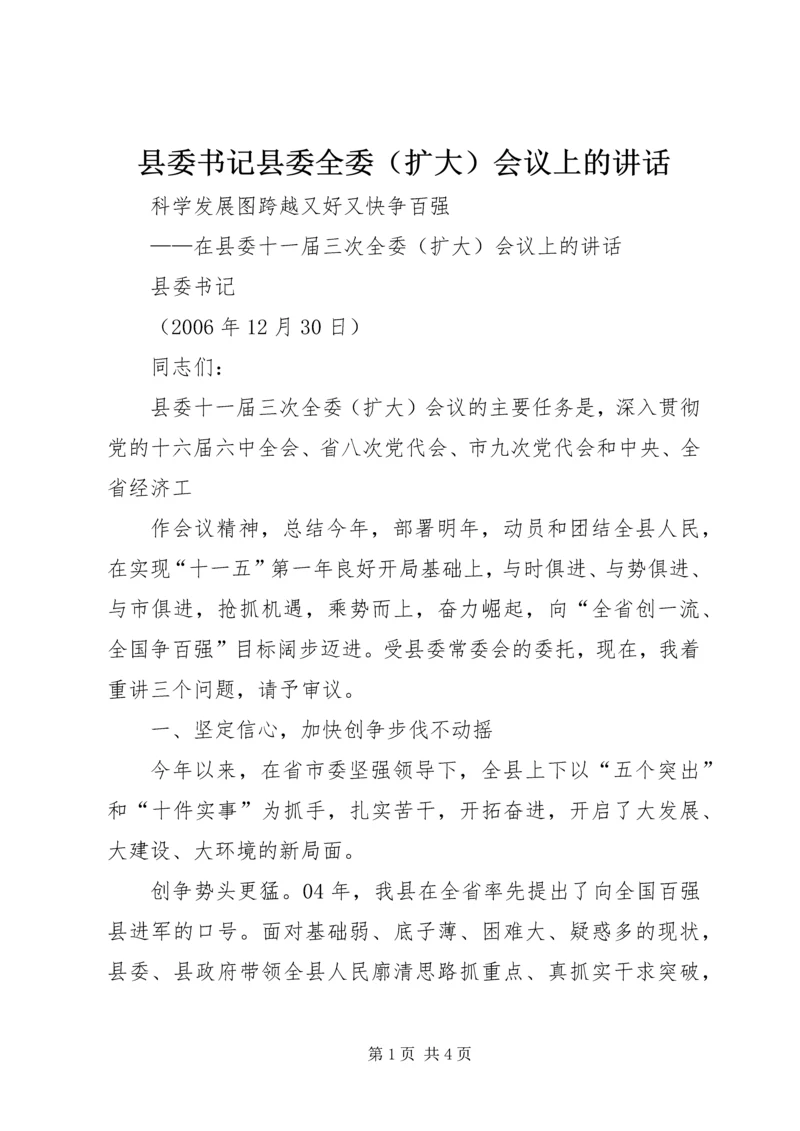 县委书记县委全委（扩大）会议上的讲话 (3).docx