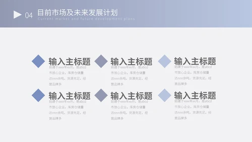 蓝色简约营销计划书PPT模板