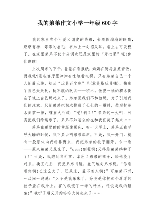 我的弟弟作文小学一年级600字.docx