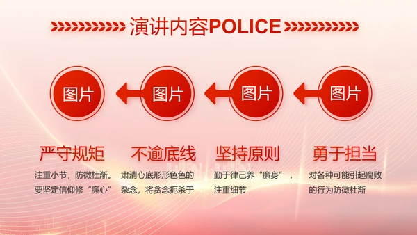 红色公安警察工作总结新年计划PPT