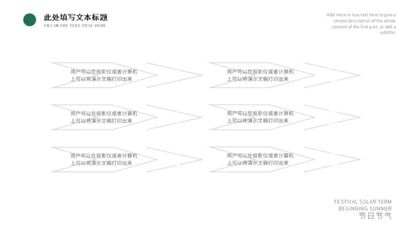 森系绿叶之立夏通用PPT模板