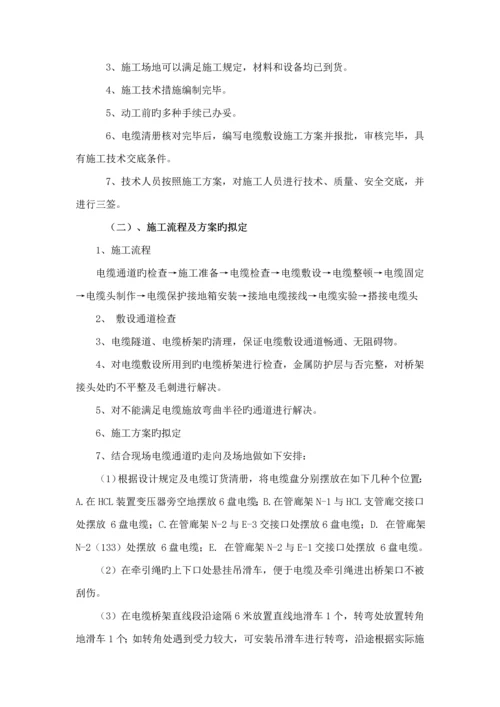 110KV电缆敷设专项综合施工专题方案.docx