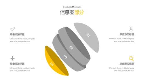 现代橙色简洁设计公司简介商务PPT模板