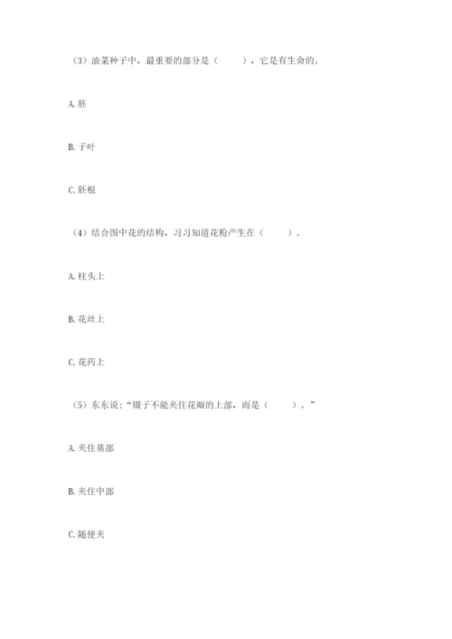 科学四年级下册第一单元植物的生长变化测试卷带答案（培优b卷）.docx