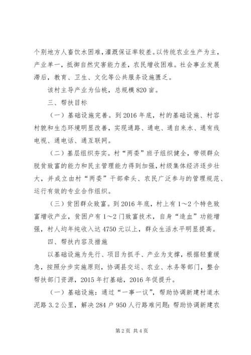 干部驻村帮扶工作规划方案.docx