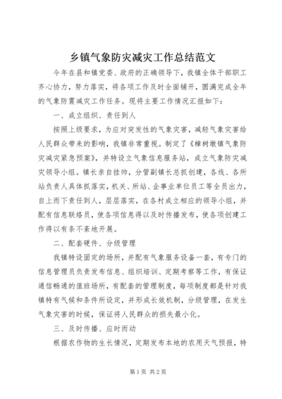 乡镇气象防灾减灾工作总结范文.docx