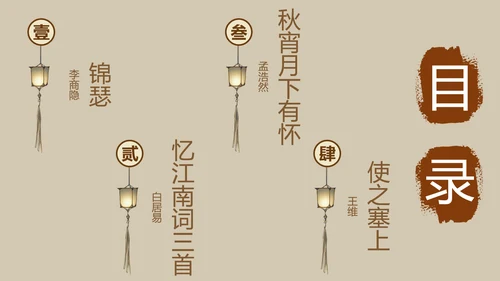 经典诗词朗诵民族文化PPT模板