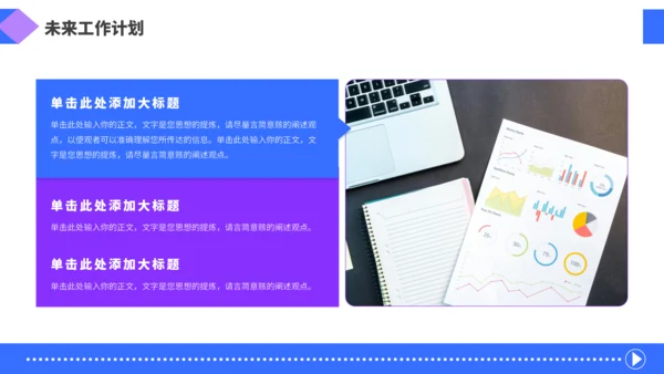 蓝色简约风汇报PPT模板