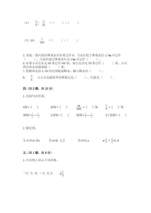 人教版数学六年级下册试题期末模拟检测卷及参考答案（考试直接用）.docx