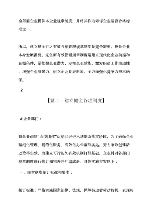 建立完善专项规章新规制度.docx