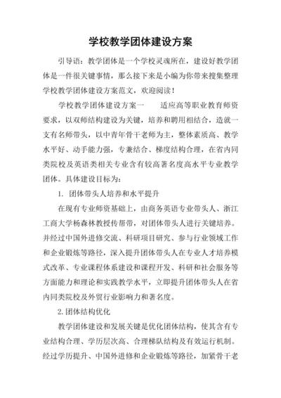 学校教学团队建设专业方案.docx