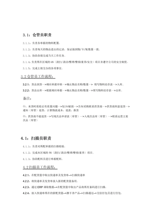 仓储部各岗位职责及工作流程.docx