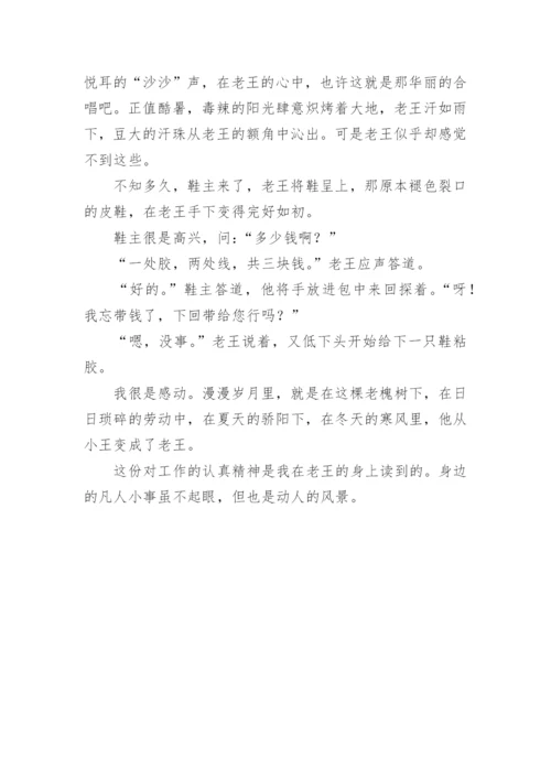 身边的风景也动人作文800字.docx