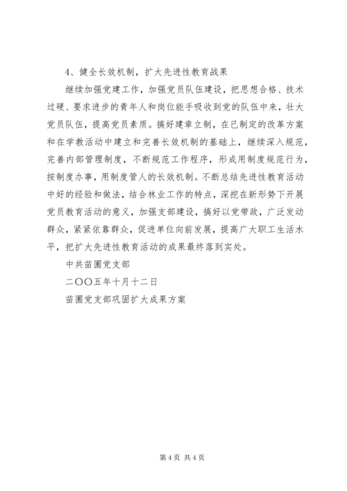 苗圃党支部巩固扩大成果方案 (6).docx