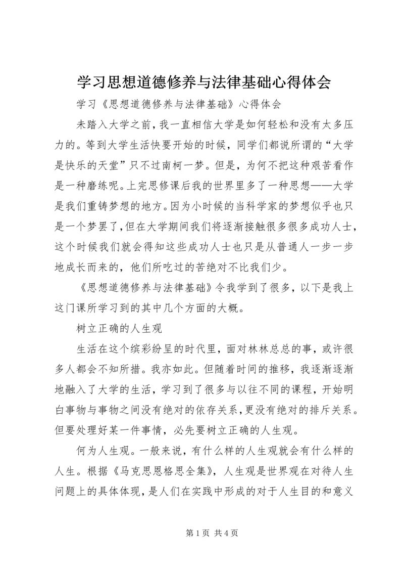 学习思想道德修养与法律基础心得体会 (2).docx