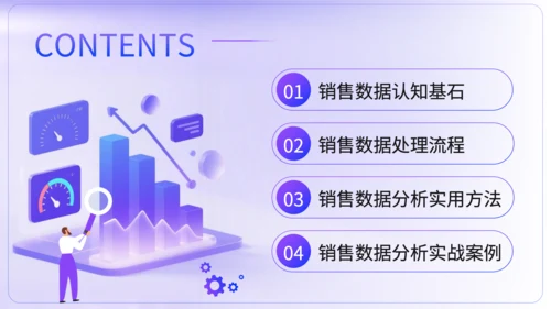 紫色扁平风销售数据分析方法论培训PPT