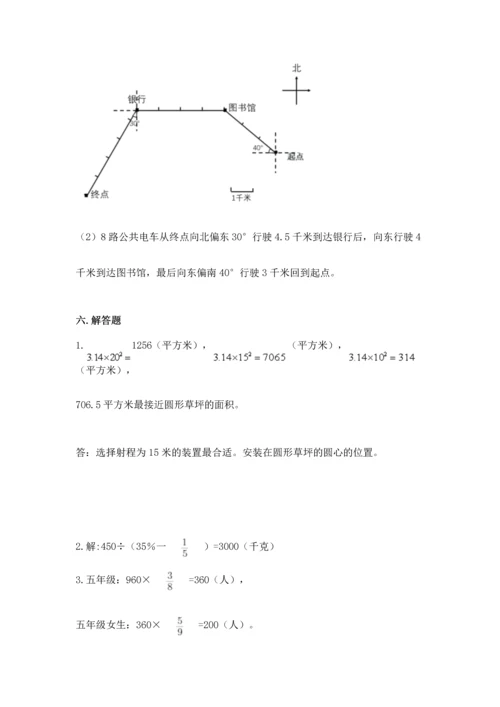 人教版六年级上册数学期末测试卷（综合题）word版.docx