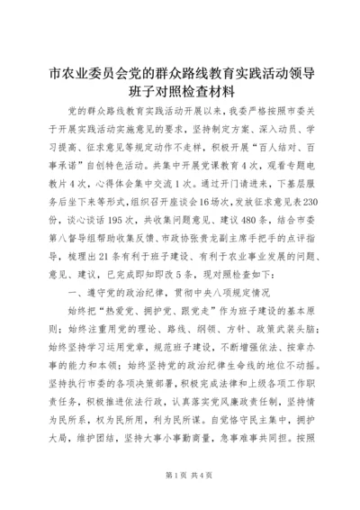 市农业委员会党的群众路线教育实践活动领导班子对照检查材料.docx