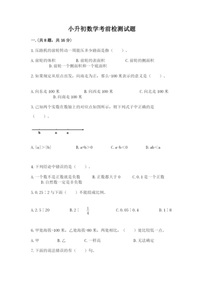 小升初数学考前检测试题（典型题）.docx