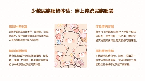 棕棕熊橙色卡通风云南旅游攻略