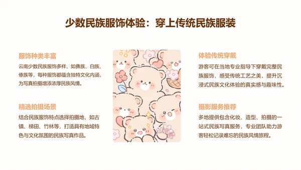 棕棕熊橙色卡通风云南旅游攻略