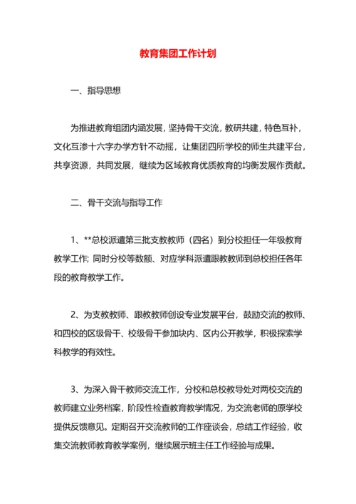 教育集团工作计划.docx