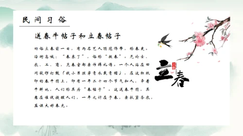 春风杨柳立春柳枝柳树通用PPT模板